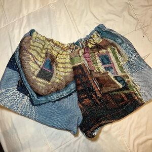 Tapestry shorts for women